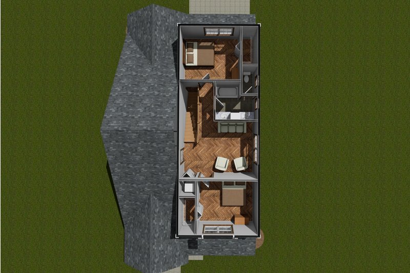 Home Plan - Floor Plan - Upper Floor for Cottage House Plan #513-2246 - 3 bed, 2.5 bath