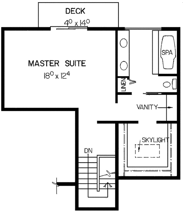 Home Plan - Contemporary Floor Plan - Upper Floor Plan #60-820
