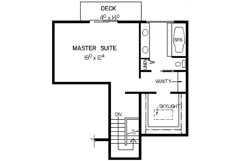Dream House Plan - Floor Plan - Upper Floor for Contemporary House Plan #60-820 - 3 bed, 2 bath