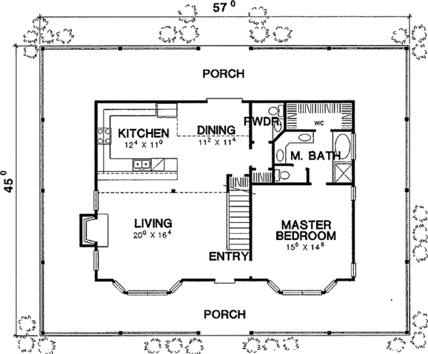 Architectural House Design - Victorian Floor Plan - Main Floor Plan #472-145