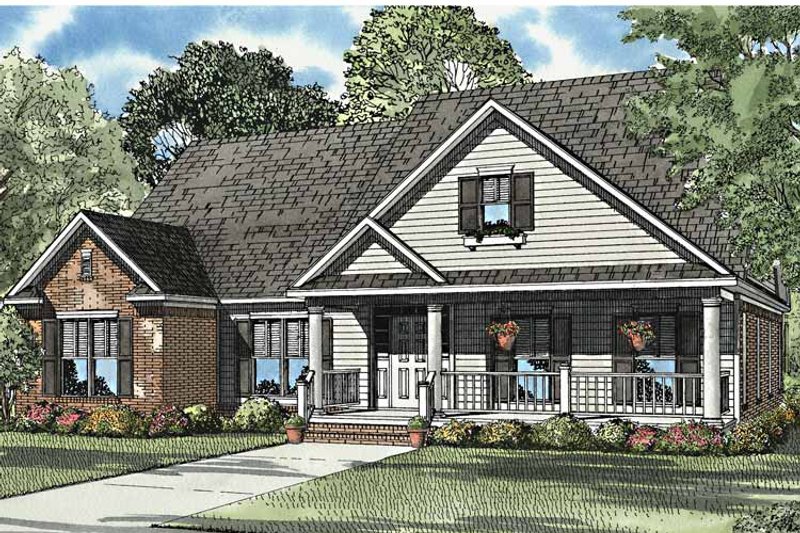 Home Plan - Exterior - Front Elevation 3 for Country House Plan #17-3242 - 3 bed, 2.5 bath