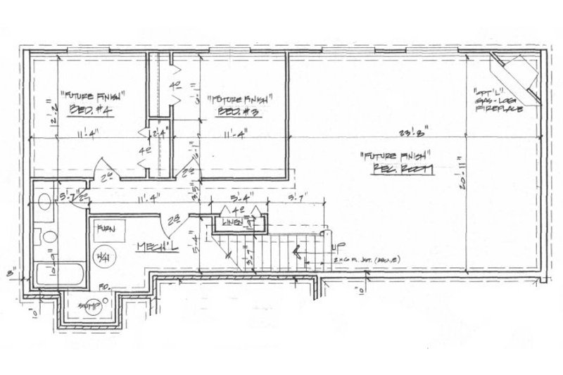 Architectural House Design - Floor Plan - Other Floor for Traditional House Plan #58-110 - 2 bed, 2 bath