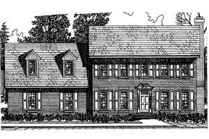 Exterior - Front Elevation 3 for Colonial House Plan #30-275 - 4 bed, 2.5 bath