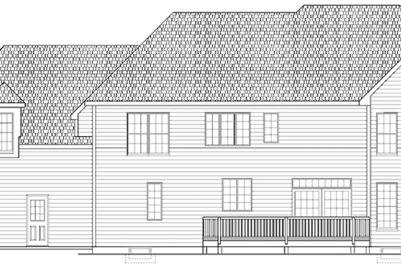 Home Plan - Exterior - Rear Elevation for Classical House Plan #328-459 - 4 bed, 4 bath