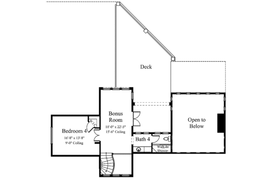 Floor Plan - Upper Floor for Mediterranean House Plan #930-34 - 4 bed, 4.5 bath