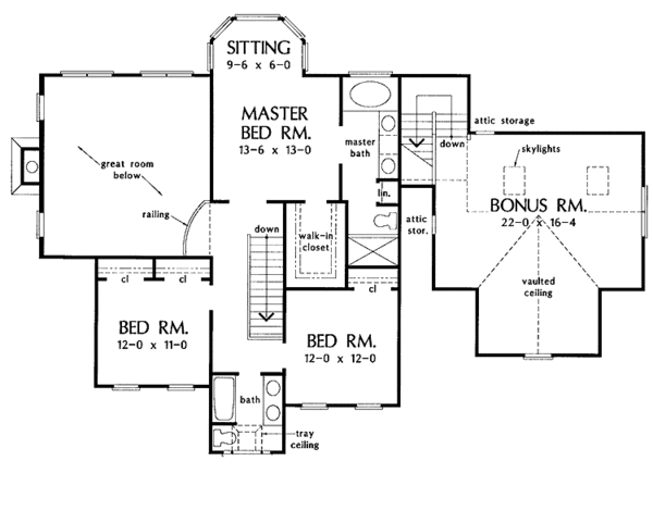 House Plan Design - Country Floor Plan - Upper Floor Plan #929-226
