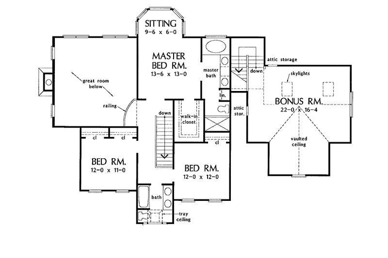 Dream House Plan - Floor Plan - Upper Floor for Country House Plan #929-226 - 3 bed, 2.5 bath