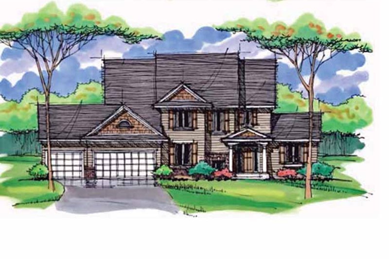 Home Plan - Exterior - Front Elevation 4 for Colonial House Plan #51-1005 - 4 bed, 2.5 bath