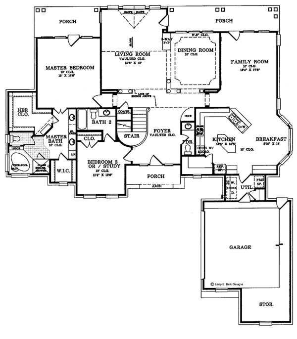 Architectural House Design - Traditional Floor Plan - Main Floor Plan #952-21