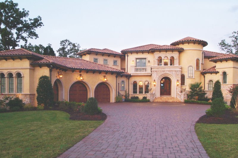 Dream House Plan - Exterior - Front Elevation 4 for Mediterranean House Plan #453-617 - 5 bed, 6 bath