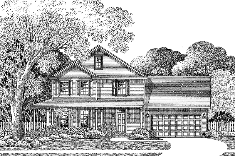 Dream House Plan - Exterior - Front Elevation 3 for Country House Plan #999-64 - 3 bed, 2.5 bath