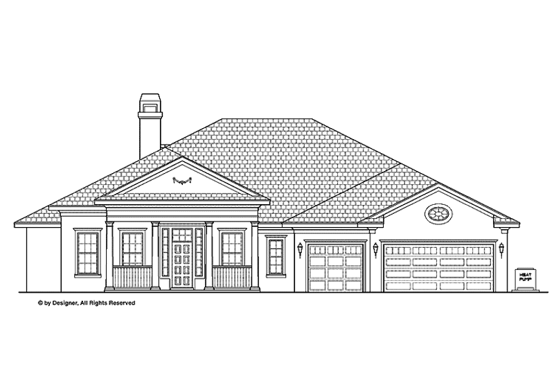 Home Plan - Exterior - Front Elevation 3 for Traditional House Plan #1019-15 - 5 bed, 3 bath