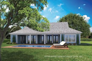 Exterior - Rear Elevation for Country House Plan #930-467 - 3 bed, 3.5 bath