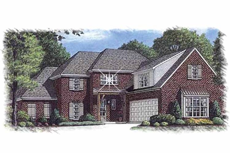 Architectural House Design - Traditional Exterior - Front Elevation Plan #15-389