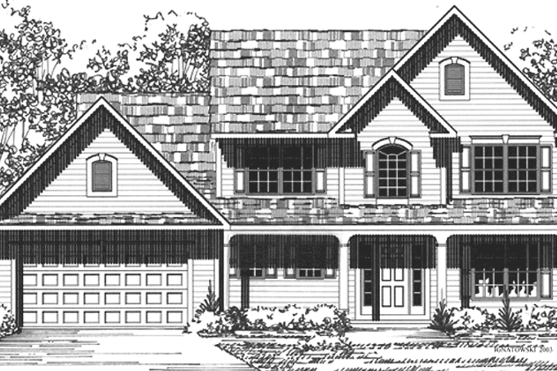 House Plan Design - Country Exterior - Front Elevation Plan #1001-26