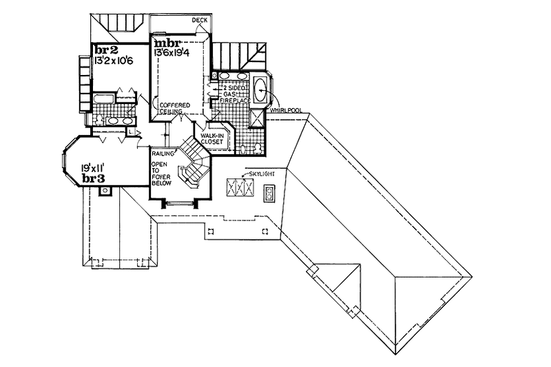 Home Plan - Floor Plan - Upper Floor for Contemporary House Plan #47-749 - 3 bed, 3 bath