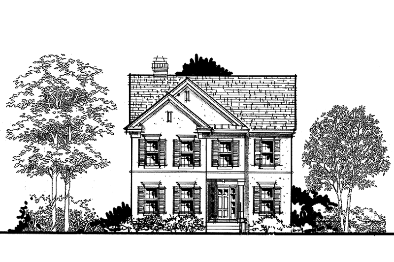Architectural House Design - Colonial Exterior - Front Elevation Plan #320-913