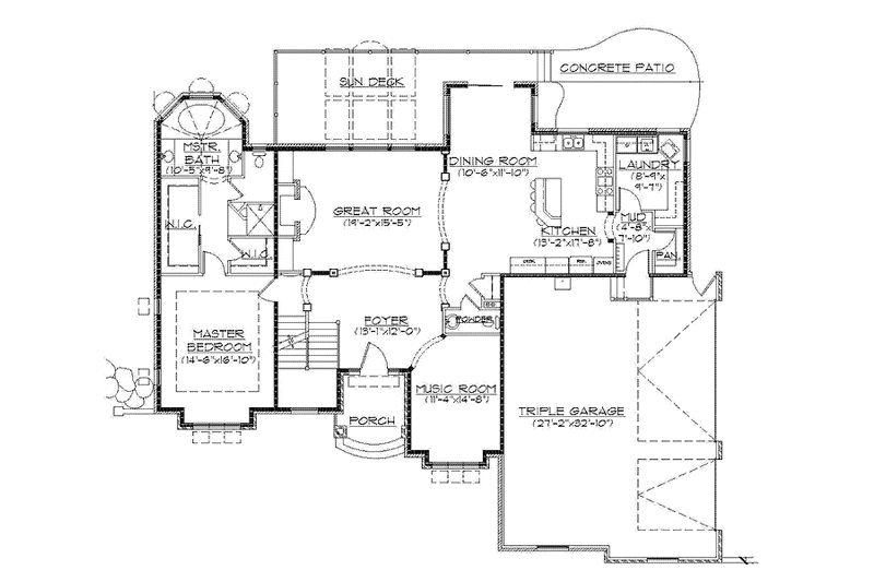 Architectural House Design - Floor Plan - Main Floor for Country House Plan #945-67 - 3 bed, 2.5 bath