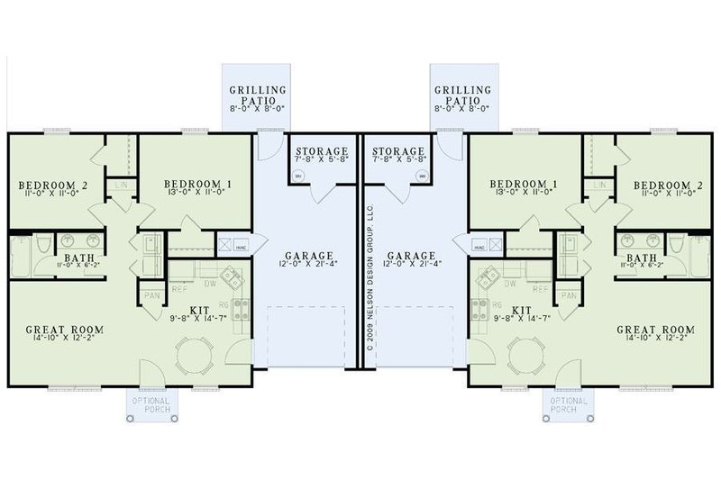 Dream House Plan - Floor Plan - Main Floor for Traditional House Plan #17-3465 - 2 bed, 1 bath