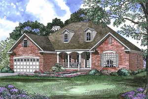 Country Exterior - Front Elevation Plan #17-2797