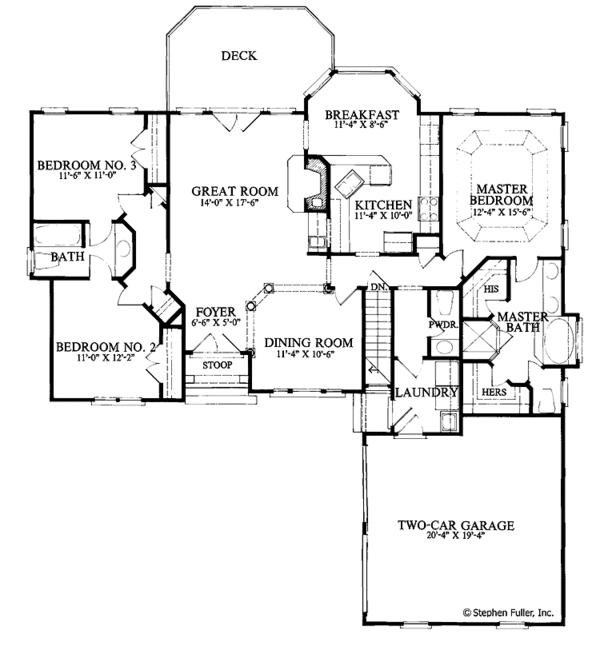 Architectural House Design - Traditional Floor Plan - Main Floor Plan #429-78