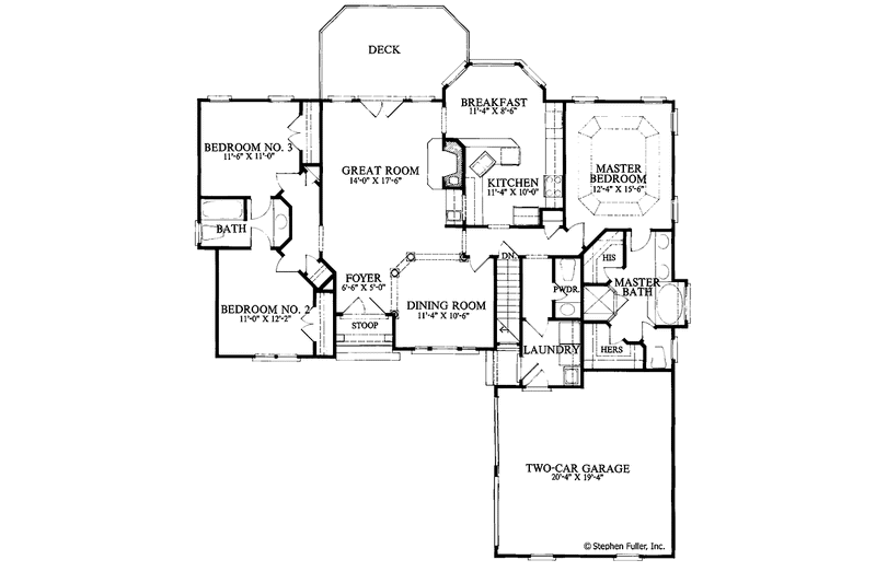 Home Plan - Floor Plan - Main Floor for Traditional House Plan #429-78 - 3 bed, 2.5 bath