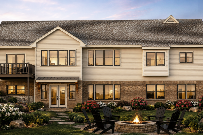 Architectural House Design - Exterior - Rear Elevation for Craftsman House Plan #928-125 - 2 bed, 2.5 bath
