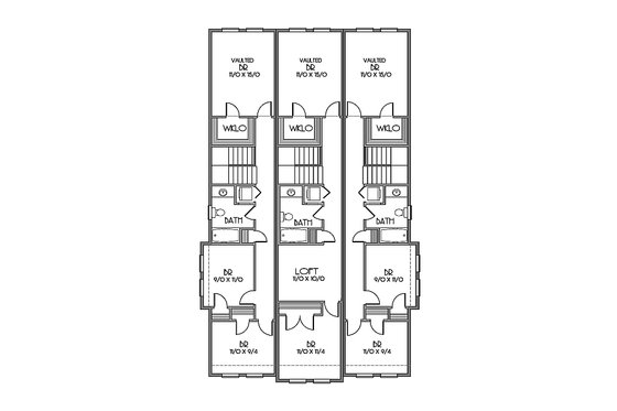 Floor Plan - Upper Floor for Traditional House Plan #423-47 - 3 bed, 1.5 bath