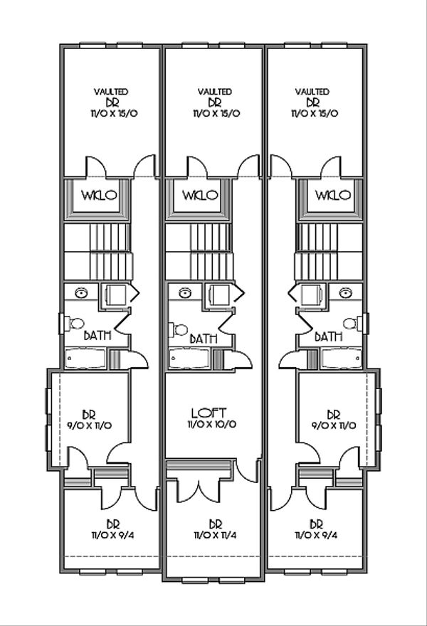 Traditional Floor Plan - Upper Floor Plan #423-47
