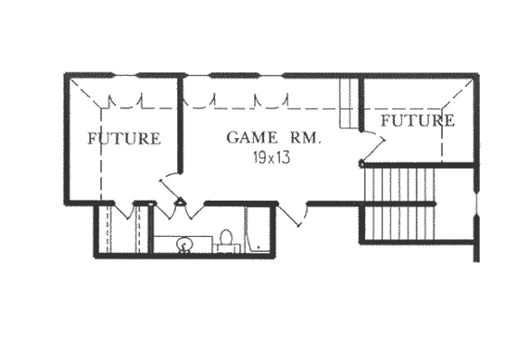 Floor Plan - Upper Floor for European House Plan #15-222 - 3 bed, 3.5 bath