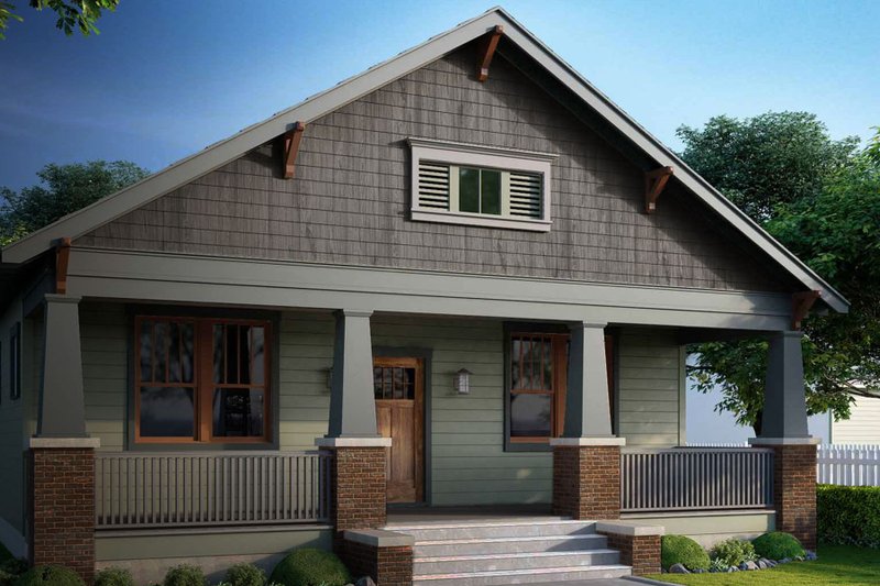 Architectural House Design - Craftsman Exterior - Front Elevation Plan #461-79