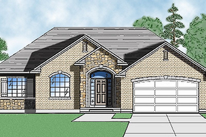 Traditional Style House Plan - 3 Beds 2.5 Baths 1612 Sq/Ft Plan #5-113