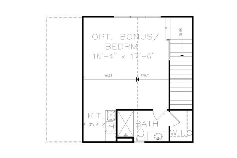 House Design - Floor Plan - Upper Floor for Farmhouse House Plan #54-471 - 3 bed, 2.5 bath