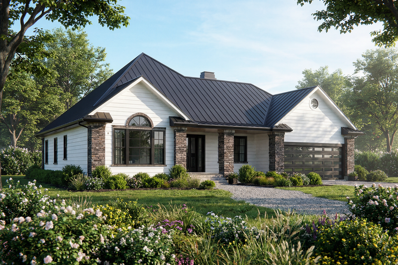 Cottage Style House Plan - 2 Beds 2 Baths 1535 Sq/Ft Plan #515-65 Exterior