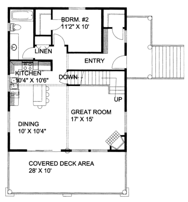 Bungalow Floor Plan - Main Floor Plan #117-697
