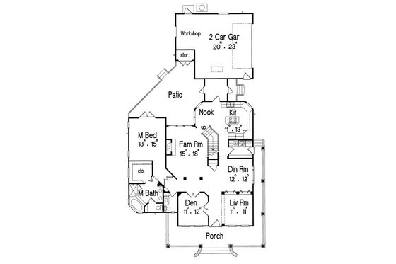 Floor Plan - Main Floor for Traditional House Plan #417-311 - 3 bed, 2.5 bath