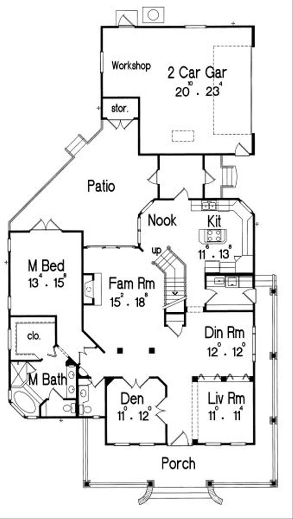 Traditional Floor Plan - Main Floor Plan #417-311