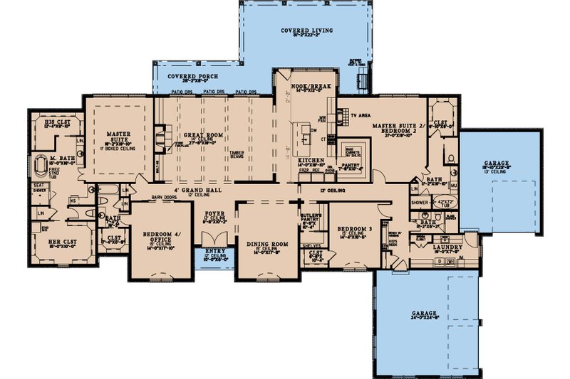 House Blueprint - Floor Plan - Other Floor for European House Plan #923-274 - 4 bed, 4 bath