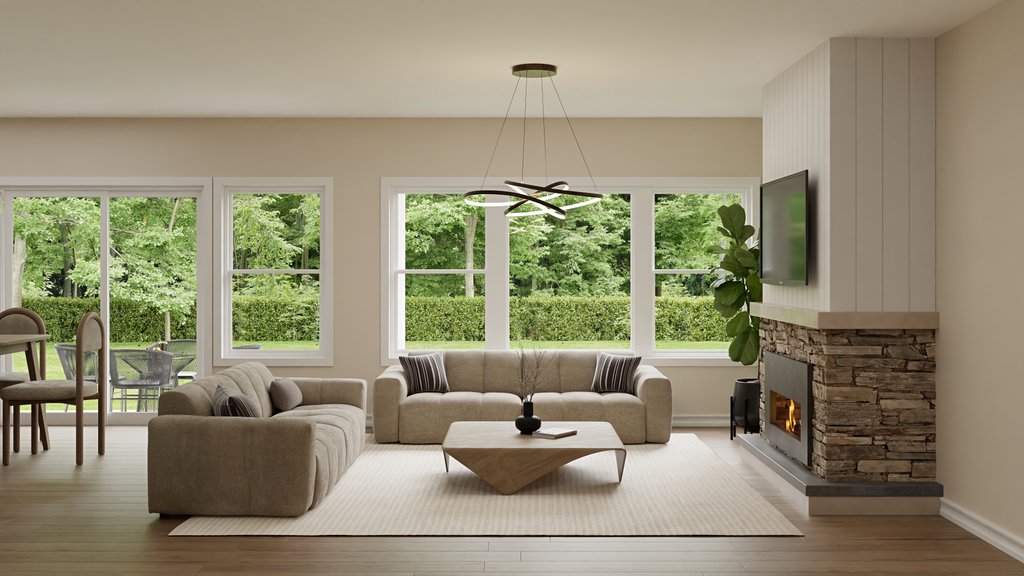 Interior - Family Room 1 for Country House Plan #1089-61 - 3 bed, 2.5 bath
