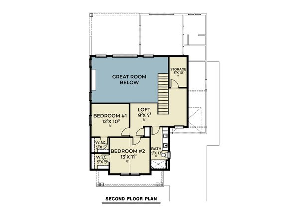 Dream House Plan - Farmhouse Floor Plan - Upper Floor Plan #1070-242