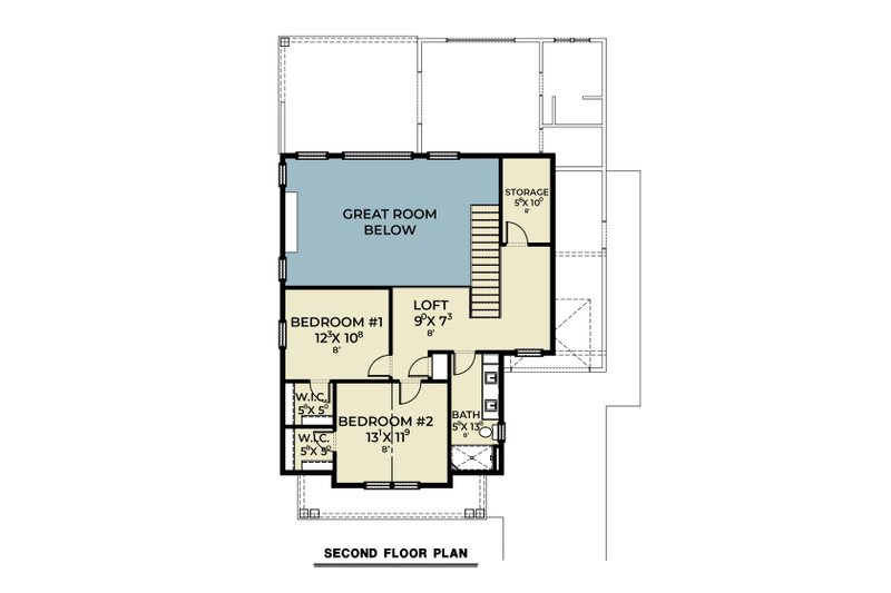 Dream House Plan - Floor Plan - Upper Floor for Farmhouse House Plan #1070-242 - 3 bed, 2.5 bath