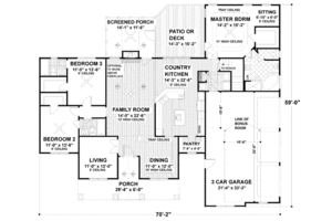 Floor Plan - Main Floor for Traditional House Plan #56-164 - 3 bed, 3 bath