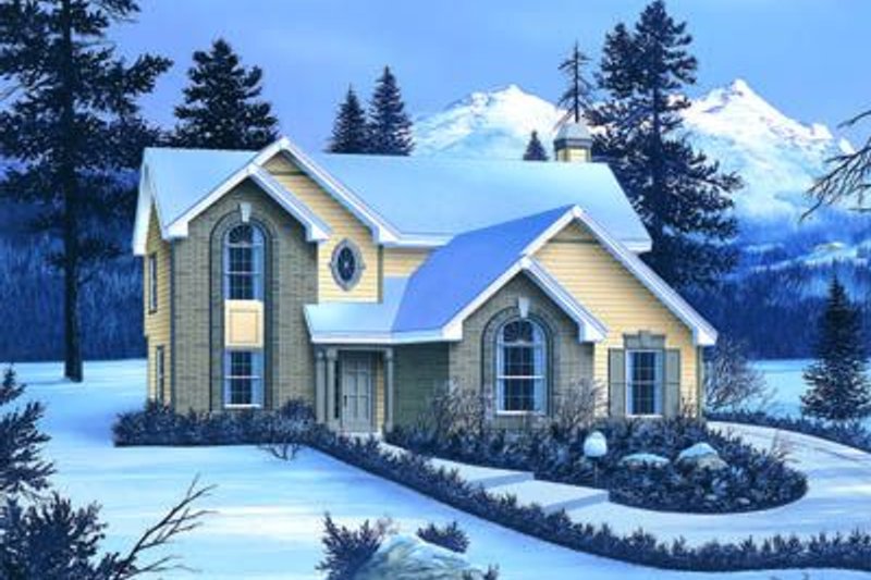 House Plan Design - European Exterior - Front Elevation Plan #57-166