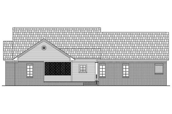 Exterior - Rear Elevation for Country House Plan #21-145 - 4 bed, 2.5 bath