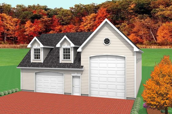 Exterior - Front Elevation for Traditional House Plan #75-203, 0 bath