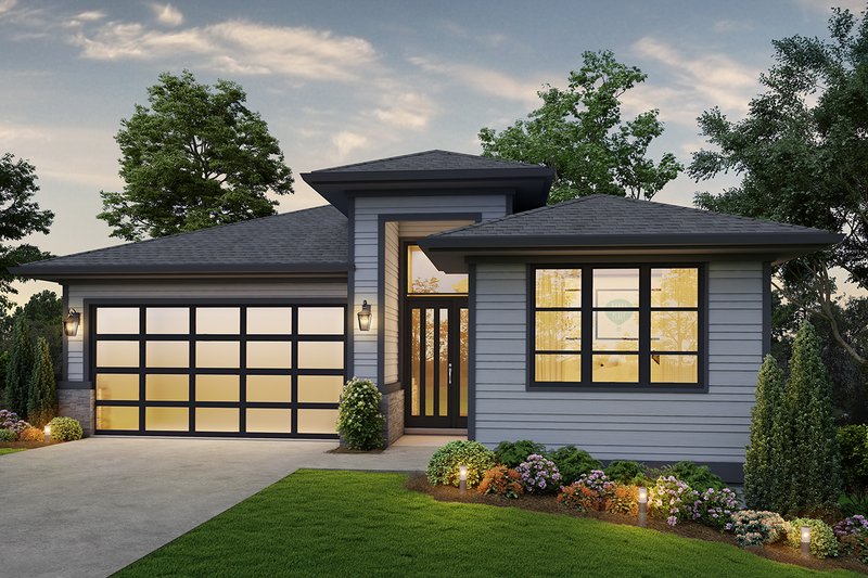 Architectural House Design - Contemporary Exterior - Front Elevation Plan #48-961