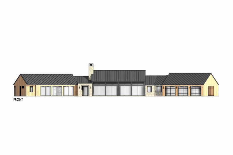 House Design - Exterior - Front Elevation 5 for Ranch House Plan #1096-46 - 4 bed, 4.5 bath