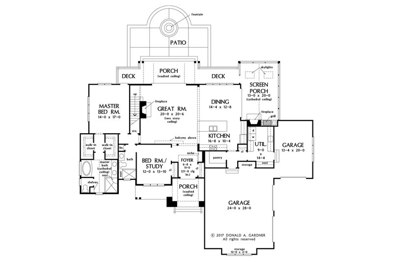 Dream House Plan - Floor Plan - Main Floor for Farmhouse House Plan #929-1063 - 4 bed, 4 bath