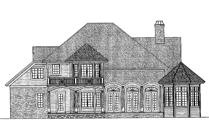 Home Plan - Exterior - Rear Elevation for Traditional House Plan #930-11 - 3 bed, 3 bath