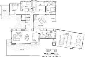 Contemporary Style House Plan - 3 Beds 3.5 Baths 3345 Sq/Ft Plan #892 ...